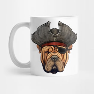 Funny Pirate Shar Pei Dog Sharpei Mug